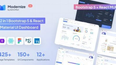 Modernize 5.0 – Bootstrap 5 & React MUI Admin Dashboard