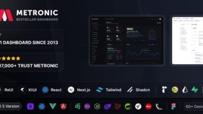 Metronic 9.2.0 – Tailwind, Bootstrap, React, Next.js, Vue, Angular, Laravel Admin Dashboard HTML Template