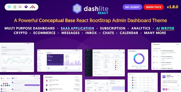 DashLite 1.8.0 – React Admin Dashboard Template