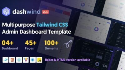 DashWind 1.1.0 – Multipurpose Tailwind CSS Admin Dashboard Template