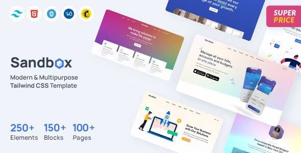 Sandbox 2.0.0 – Tailwind CSS Modern & Multipurpose Template