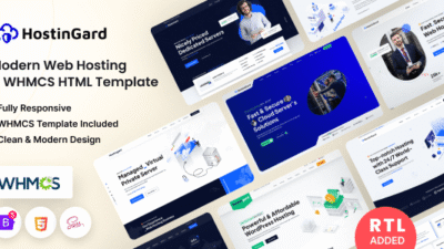 Hostingard 1.4.0 – Web Hosting HTML Template with WHMCS