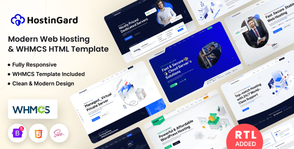 Hostingard 1.4.0 – Web Hosting HTML Template with WHMCS