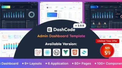 DashCode 2.0.7 – Laravel, React, Vuejs, NextJs, HTML,Tailwind Dashboard Template