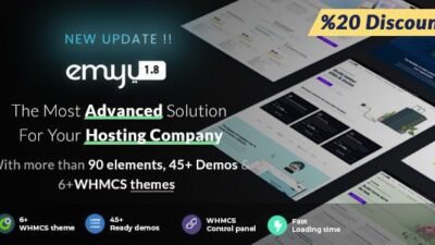 EMYUI 1.8 – Multipurpose Web Hosting with WHMCS Template