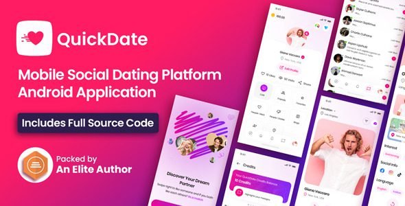 QuickDate Android 3.6 – Mobile Social Dating Platform Application