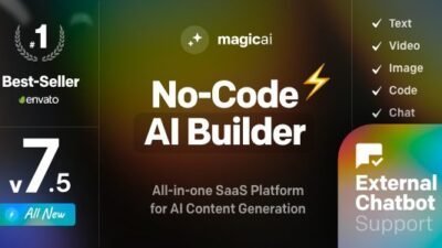 MagicAI 8.90 + Extentions – OpenAI Content, Text, Image, Video, Chat, Voice, and Code Generator as SaaS