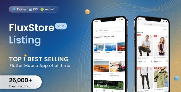 FluxStore Listing 5.3 – The Best Directory WooCommerce app by Flutter