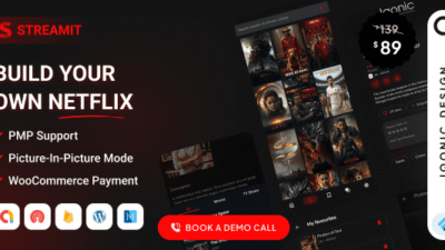 Streamit 1.4.0 – Movie, TV Show, Video Streaming Flutter App With WordPress Backend