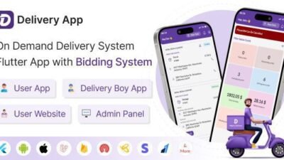 Delivery App 25.0 – On Demand Delivery System Flutter App with bidding system | Courier App