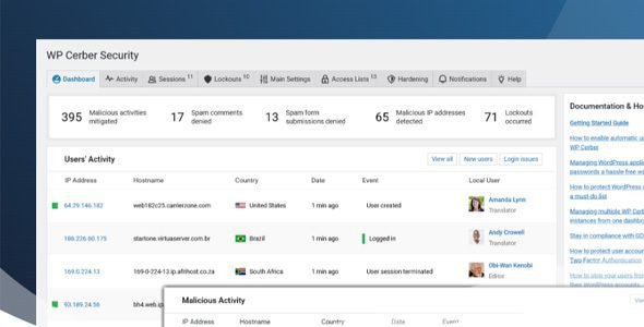 WP Cerber Security Pro 9.6.9 – WordPress Security Plugin