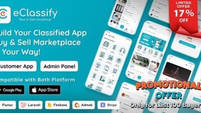 eClassify 1.0.2 – Classified Buy and Sell Marketplace Flutter App with Laravel Admin Panel