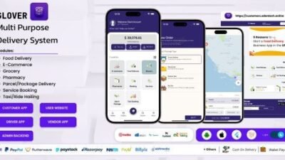 Glover 1.7.44 – Grocery, Food, Pharmacy Courier & Service Provider + Backend + Driver & Vendor app