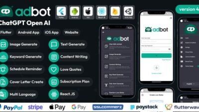 AdBot 4.1.0 – ChatGPT Open AI Android and iOS App