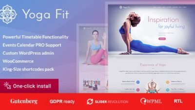Yoga Fit 1.4.6 – Sports & Fitness WordPress Theme
