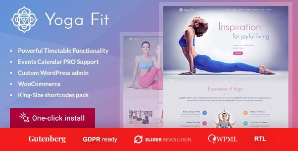 Yoga Fit 1.4.6 – Sports & Fitness WordPress Theme