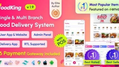 FoodKing 1.9.0 – Restaurant Food Delivery System with Admin Panel & Delivery Man App | Restaurant POS