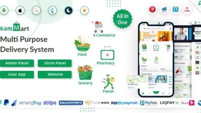 6amMart 2.5.0 – Multivendor Food, Grocery, eCommerce, Parcel, Pharmacy delivery app with Admin & Website