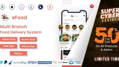 eFood 10.2 – Food Delivery App with Laravel Admin Panel + Delivery Man App