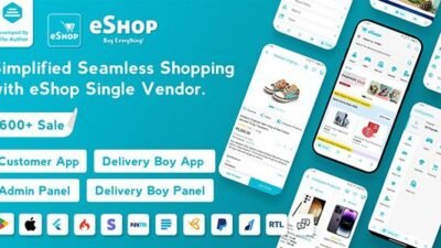 eShop 4.0.6 – eCommerce Single Vendor App | Shopping eCommerce App with Flutter