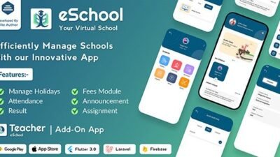 eSchool 1.0.7 – Virtual School Management System Flutter App with Laravel Admin Panel