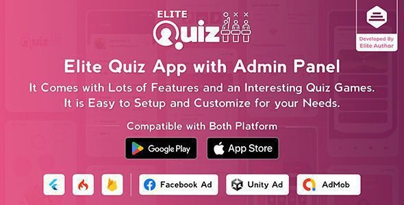 Elite Quiz 2.0.9 – Trivia Quiz – Quiz Game – Flutter Full App + Admin Panel