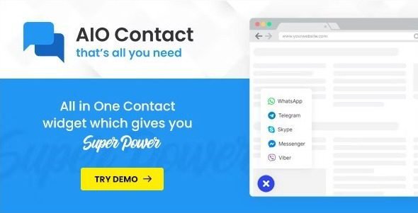 AIO Contact 3.0.1 – All in One Contact Widget – Support Button