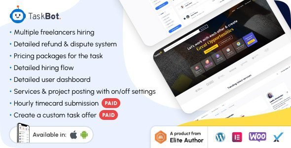 Taskbot 6.0 – A Freelancer Marketplace WordPress Plugin