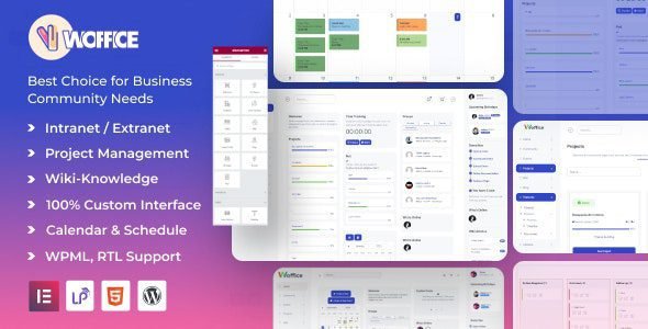 Woffice 5.4.25 – Intranet, Extranet & Project Management WordPress Theme