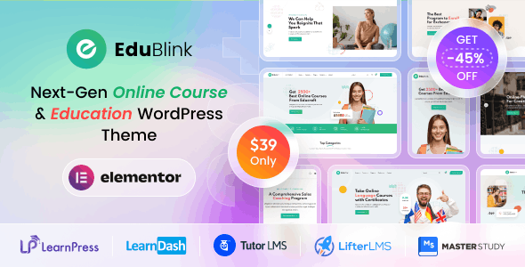 EduBlink 2.0.0 – Education & Online Course WordPress Theme