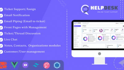 Ticket System 4.0.7 – Laravel HelpDesk Pro with Email to Ticket Support