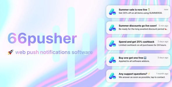 66pusher 12.0.0 Extended – Web Push Notifications