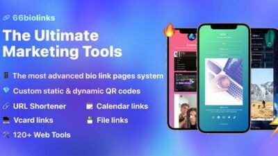66biolinks 56.0.0 Extended – Bio Links, URL Shortener, QR Codes & Web Tools (SAAS)