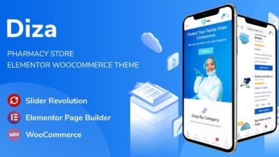 Diza 1.3.9 – Pharmacy Store Elementor WooCommerce Theme