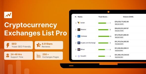Cryptocurrency Exchanges List Pro 2.9.0 – WordPress Plugin