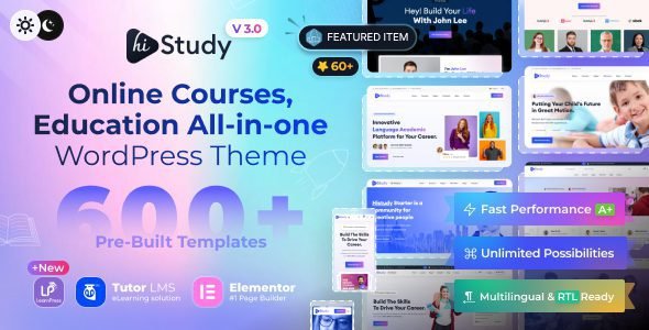 HiStudy 3.0.7 – Education WordPress Theme