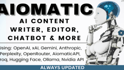 AIomatic 2.5.0 – AI Content Writer, Editor, ChatBot & AI Toolkit