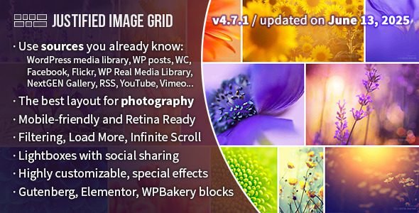 Justified Image Grid 4.7.1 – Premium WordPress Gallery