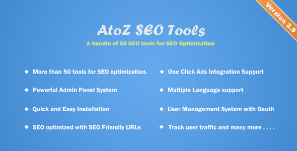 AtoZ SEO Tools 3.6 – Search Engine Optimization Tools