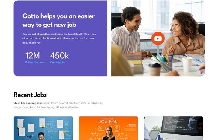 Gotto Job HTML Template