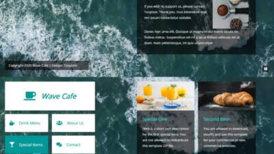 Wave Cafe HTML Template