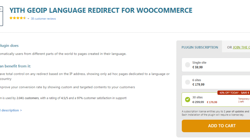 Woocommerce GeoIp Language Redirect Premium 1.0.15