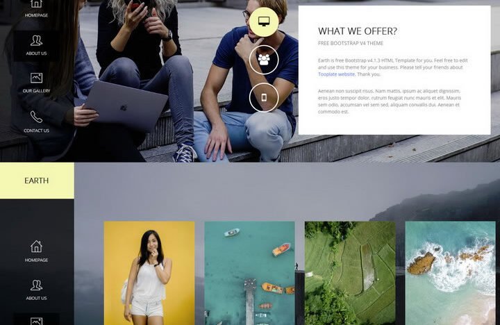 The Earth HTML Template