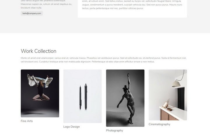 Artist Minimal Page HTML Template