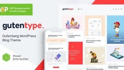 Gutentype 2.1.11 – 100% Gutenberg Blog Theme + Elementor