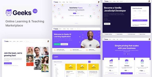 Geeks 1.2.33 – Online Learning Marketplace WordPress Theme