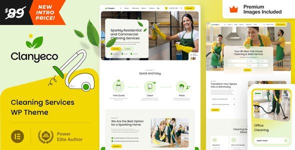 ClanyEco 12.0 – Cleaning Services WordPress Theme