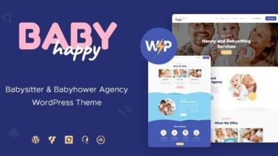Happy Baby 1.2.7 – Nanny & Babysitting Services Children WordPress Theme