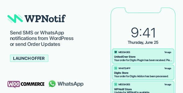 WPNotif 3.1.1 – WordPress SMS & WhatsApp Message Notifications