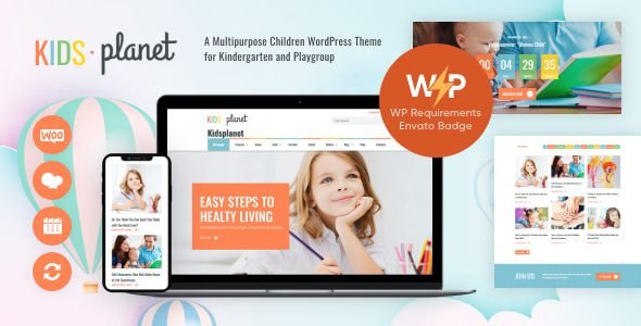 Kids Planet 2.2.14.2 – Children Kindergarten and Playgroup WordPress Theme